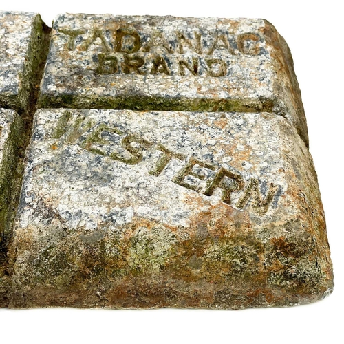 111 - A 52lbs zinc ingot by the Candian Tadanac Brand Prime. From the SS Bessemer City 'One of the largest... 