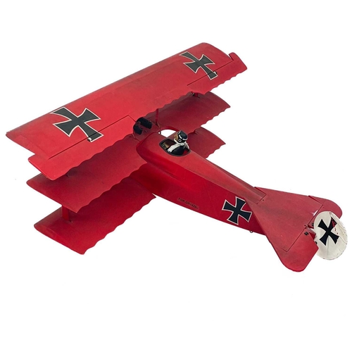 126 - A large model Dreidekker/Triplane. FOK.DR1 425/17 Manfred Vin Richthofens 'Red Baron', height 60cm w... 