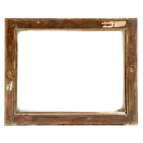 135 - A large gesso gilt picture frame. Interior 77cm x 103cm. The exact recess measurement is 77.5cm X 10... 