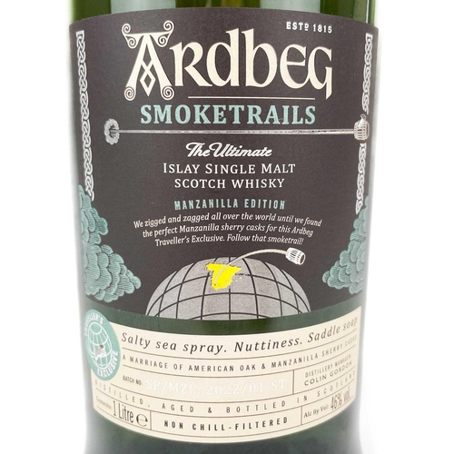 173 - A one litre bottle of Ardbeg Smoke Trails single malt Scotch Whisky. Sealed.