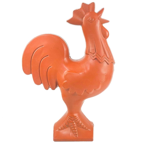 184 - A large moulded resin model of a rooster. Height 48cm.