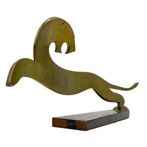 194 - A stylish French Art Deco bronze panther. Apparently unmarked, circa 1930, in the Hagenauer taste, r... 