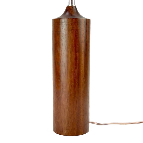 196 - A mid century teak table lamp by Automax N.Y. Height 42cm.