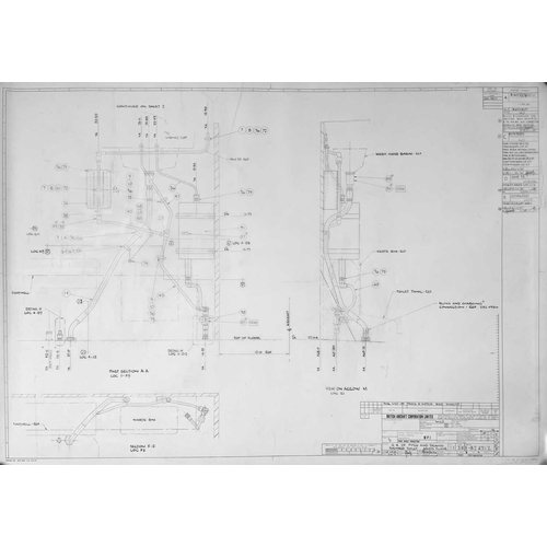 197 - Three Concorde original technical drawings. Including a wiring diagram for wing and intake de-icing ... 