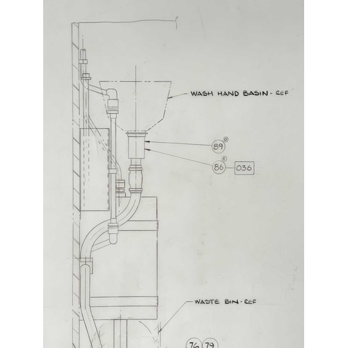 197 - Three Concorde original technical drawings. Including a wiring diagram for wing and intake de-icing ... 