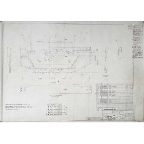 197 - Three Concorde original technical drawings. Including a wiring diagram for wing and intake de-icing ... 