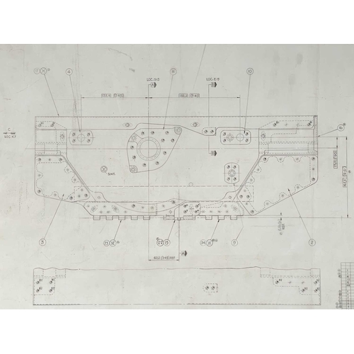 197 - Three Concorde original technical drawings. Including a wiring diagram for wing and intake de-icing ... 