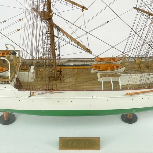 237 - A fine model of the USCGC Eagle. The Eagle was formerly the German ship Horst Wessel, at the end of ... 