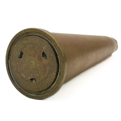 25 - A 40mm Bofors brass cartridge. dated 1942.