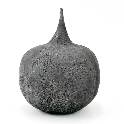 265 - Jonathan CLARKE (1961). A two-part sectional sand cast aluminium sculpture of allium form, initialle... 