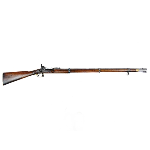 289 - A Snider-Enfield .577 calibre triple-banded breech loading service rifle. With percussion hammer, th... 