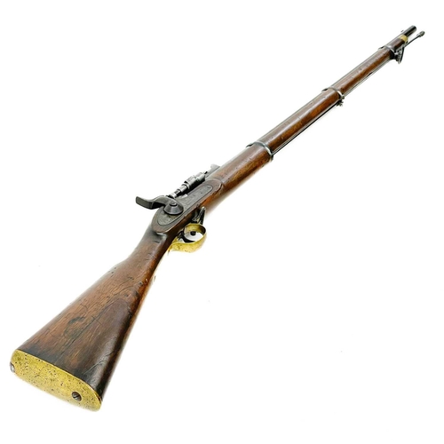 289 - A Snider-Enfield .577 calibre triple-banded breech loading service rifle. With percussion hammer, th... 