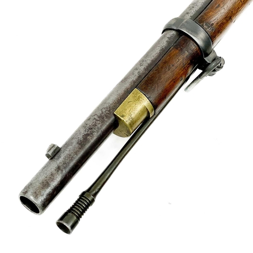 289 - A Snider-Enfield .577 calibre triple-banded breech loading service rifle. With percussion hammer, th... 