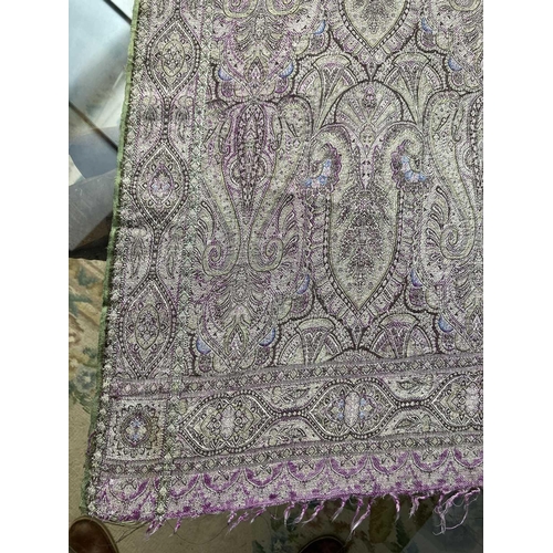 311 - A Victorian paisley shawl. 165cm x 180cm.