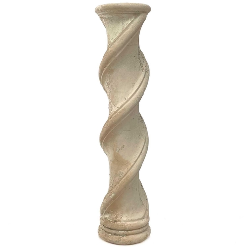 361 - A plaster architectural spiral column. Height 99cm diameter 22cm.