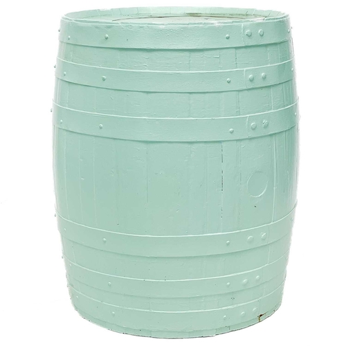 373 - Two large painted barrels Largest height 88cm.