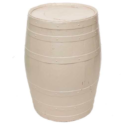 373 - Two large painted barrels Largest height 88cm.