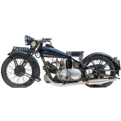 401 - A 1931 Ariel 500cc motorcycle. Registration number PJ 1323 Frame number S1420 Engine number S1364 Fi... 