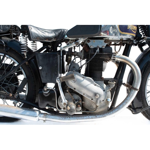 403 - A 1936 Triumph 6/1 650cc twin-cylinder motorcycle. Registration number CXR 878 Frame number V505. En... 