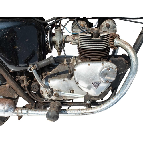 405 - A 1966 Triumph 3TA 350cc twin-cylinder motorcycle. Registration number HCV 37D  Frame number 3TAH455... 