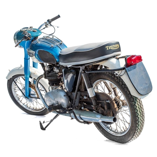 405 - A 1966 Triumph 3TA 350cc twin-cylinder motorcycle. Registration number HCV 37D  Frame number 3TAH455... 