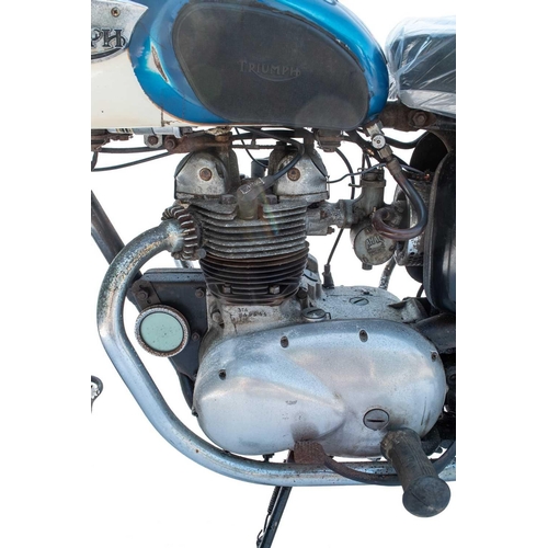 405 - A 1966 Triumph 3TA 350cc twin-cylinder motorcycle. Registration number HCV 37D  Frame number 3TAH455... 