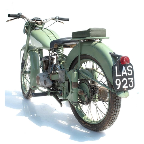 406 - A BSA Bantam D1 125cc motorcycle. Registration number LAS 923  Frame number BDS25683 Engine number B... 