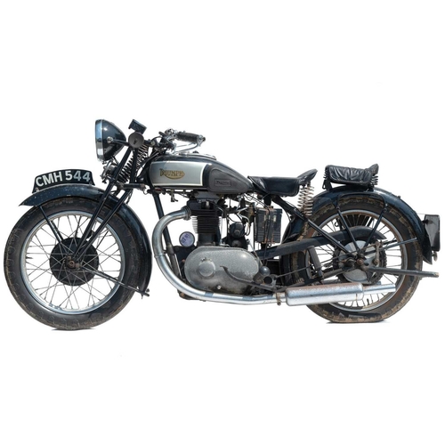 408 - A 1935 Triumph 6/1 650cc motorcycle. Registration number CMH 544 Frame number V361 Engine number 1 V... 