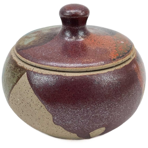 413 - Graham Peter Glynn studio pottery. Four items with drip glaze impressed marks, tallest height 16cm. ... 