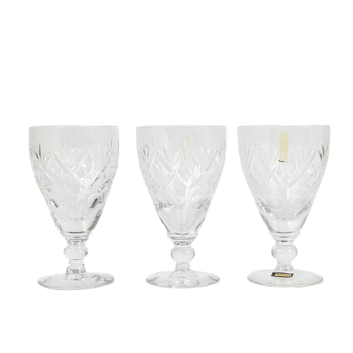 427 - A set of six Webb Corbett cut crystal wine glasses. Height 13cm, boxed, and another similar boxed se... 