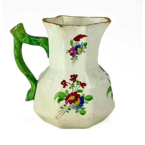 497 - A Dilwyn Swansea pearlware jug. Circa 1830, impressed mark, height 12.5cm, together with a pearlware... 