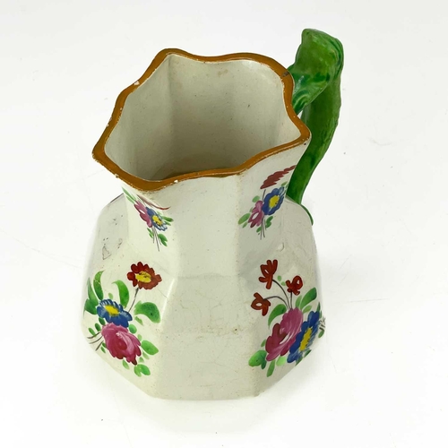 497 - A Dilwyn Swansea pearlware jug. Circa 1830, impressed mark, height 12.5cm, together with a pearlware... 