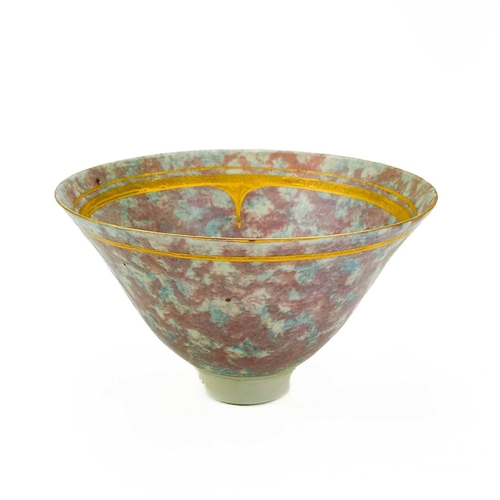 500 - John Davidson pottery bowl. Together with two Royal Brierley vases, a Caithness paperweight, vase an... 