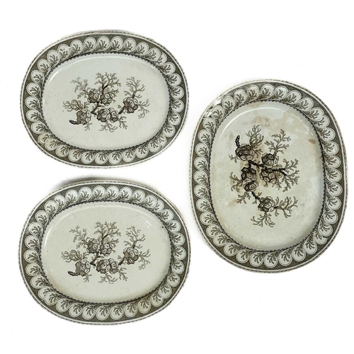 504 - A graduated set of nine Victorian meat plates. With seaweed decoration, the smallest plate measures ... 