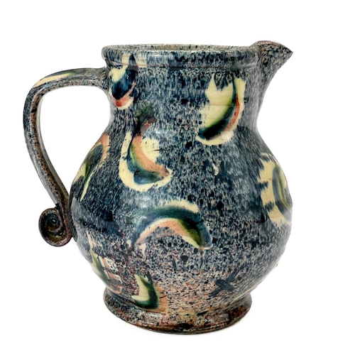 548 - Paul Jackson (1954) Ceramic jug decorated with sunflowers, height 14cm together with another two Pau... 