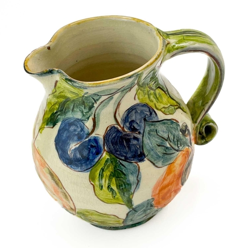 548 - Paul Jackson (1954) Ceramic jug decorated with sunflowers, height 14cm together with another two Pau... 