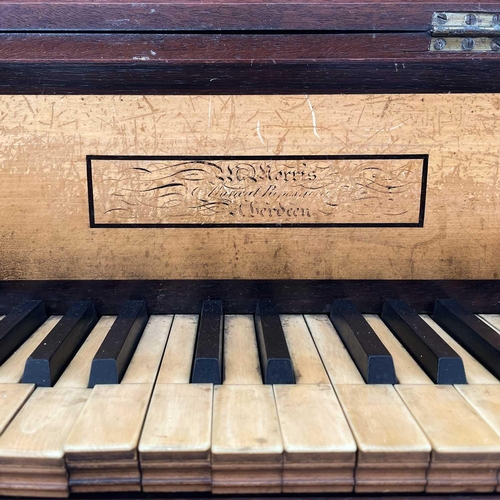 678 - A mahogany, rosewood banded and inlaid square piano, by Morris of Aberdeen. Early 19th century, rais... 