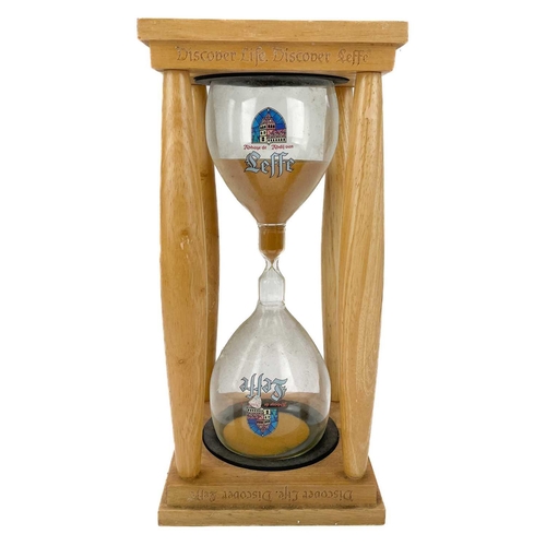 70 - A Leffe beer sand timer. Height 31cm.