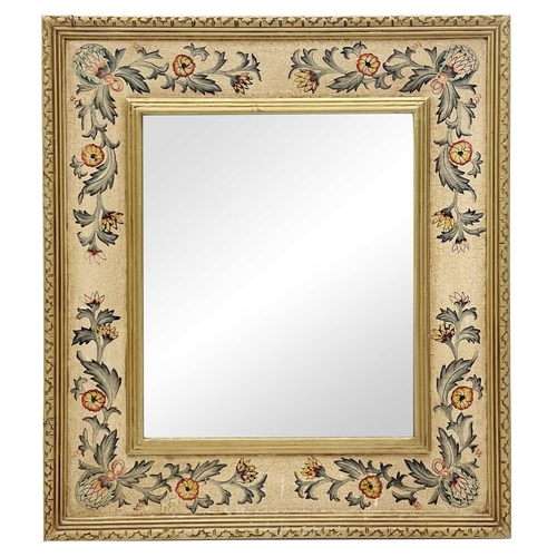 749 - A gilt mirror decorated with an artichoke pattern. 94cm x 86cm.