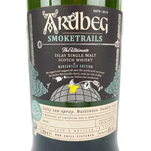 83 - A one litre bottle of Ardbeg Smoke Trails single malt Scotch Whisky. Sealed.