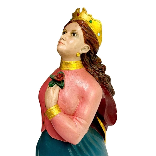 10 - A painted and carved ship's figurehead by Charles Moore. Princess Alexandra Rose, circa 1970, with a... 