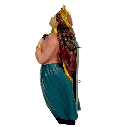 10 - A painted and carved ship's figurehead by Charles Moore. Princess Alexandra Rose, circa 1970, with a... 