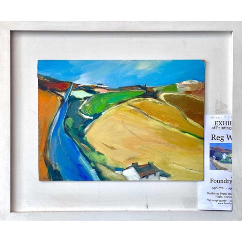 1 - Reg WATKISS (1933-2010) Zennor Fields Oil on board, signed, 27x36.5cm, 44x53cm overall This is in go... 