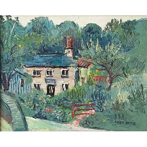 100 - Fred YATES (1922-2008) The Mill House, Lamorna Oil on board, signed, 18.5 x 23.5cm. Frame size 32 x ... 