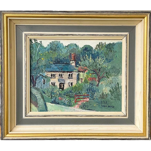 100 - Fred YATES (1922-2008) The Mill House, Lamorna Oil on board, signed, 18.5 x 23.5cm. Frame size 32 x ... 