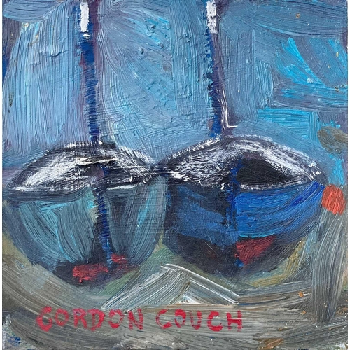 101 - Gordon COUCH 'Louise & Rose' and 'Dusk II' Two small oils on board, each signed, further signed and ... 