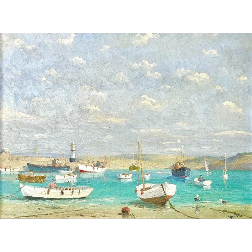 11 - Hugh E. RIDGE (1899-1976) St Ives Harbour Oil on canvas, signed, 44 x 59cm. Frame size 59 x 75cm.
