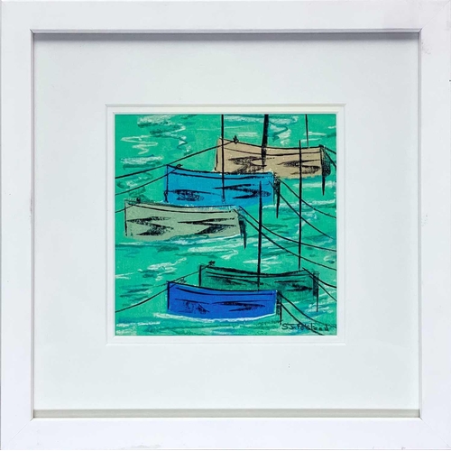 112 - Stephen FELSTEAD (1957) Small Boats, Porthleven Pastel on paper, signed, further signed, inscribed a... 
