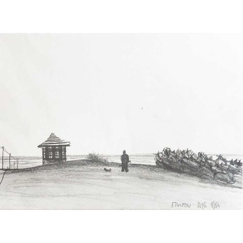 125 - Julian DYSON (1936-2003) Frinton Charcoal on paper, signed, inscribed and dated '84, 17 x 23.5cm. To... 