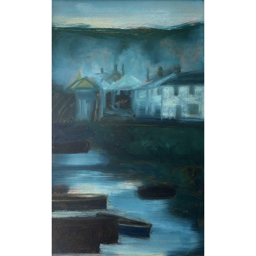 134 - Jack PENDER (1918-1998) Evening, Mousehole  Oil on board, signed and inscribed to verso, 75 x 45.5 c... 